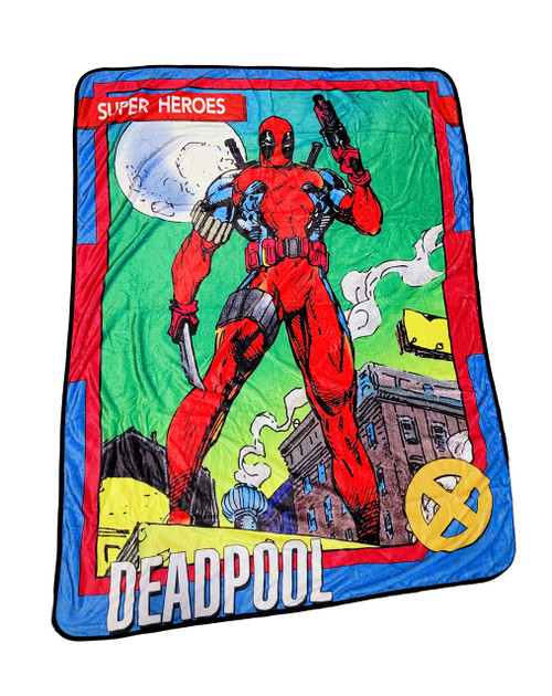 Bazillion Dreams Marvel Deadpool Fleece Softest Comfy Throw Blanket for Adults & Kids| Measures 60 x 45 Inches
