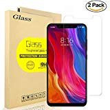 [2-Pack] Xiaomi Mi 8 Screen Protector, AOLANDER [HD Clear] [9H Hardness] [Bubble Free] [Anti-Fingerprint] [Easy Installation] Premium Tempered Glass Screen Protector for Xiaomi Mi 8