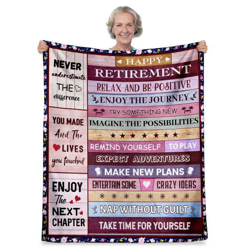 Retirement Gifts for Women 2023 Coworker, Retirement Throw Blanket 50x60 IN, Funny Retired Gifts for Women, Happy Retirement Decorations, Classy Retirement Gifts for Teacher Nurse Mom Grandma Friends Retirement Gifts for Women 2023 Coworker, Retirement Throw Blanket 50x60 IN, Funny Retired Gifts for Women, Happy Retirement Decorations, Classy Retirement Gifts for Teacher Nurse Mom Grandma Friends