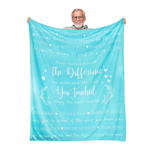 Retirement Gifts for Women 2023 Coworker, Retirement Throw Blanket 50" X 60", Retired Gift for Men, Happy Retirement Gifts for Teacher Nurse Mom Grandma Friend, Farewell Gifts for Coworkers Boss Retirement Gifts for Women 2023 Coworker, Retirement Throw Blanket 50" X 60", Retired Gift for Men, Happy Retirement Gifts for Teacher Nurse Mom Grandma Friend, Farewell Gifts for Coworkers Boss