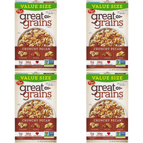 Post Selects Cereal, Great Grains Crunchy Pecan, 16 oz (Pack of 4) Pack of 4 Post Selects Cereal, Great Grains Crunchy Pecan, 16 oz (Pack of 4) Pack of 4