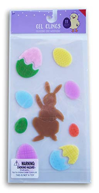 Spring Themed Easter Chocolate Bunny and Eggs Gel Window Clings - 11 Piece Spring Themed Easter Chocolate Bunny and Eggs Gel Window Clings - 11 Piece