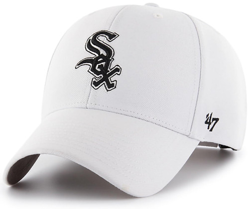'47 MLB White MVP Adjustable Hat, Adult One Size Fits All (One Size, Chicago White Sox) '47 MLB White MVP Adjustable Hat, Adult One Size Fits All (One Size, Chicago White Sox)