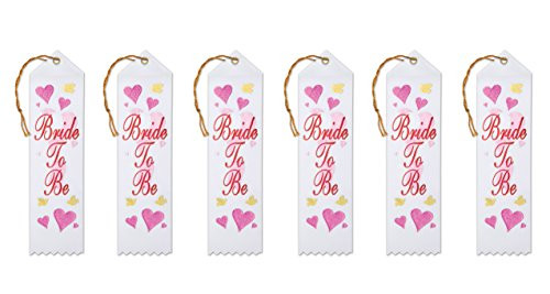 Beistle AR128 Bride to be Award Ribbons, 2 by 8-Inch, 6-Pack