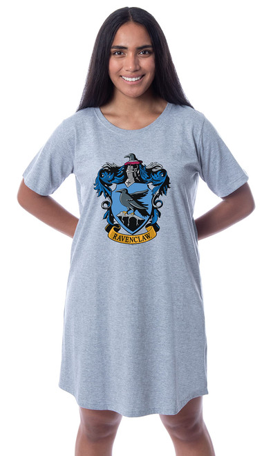 Harry Potter Womens' Hogwarts All Houses Wizarding World Nightgown Sleep Pajama Shirt (Ravenclaw, X-Large) Harry Potter Womens' Hogwarts All Houses Wizarding World Nightgown Sleep Pajama Shirt (Ravenclaw, X-Large)