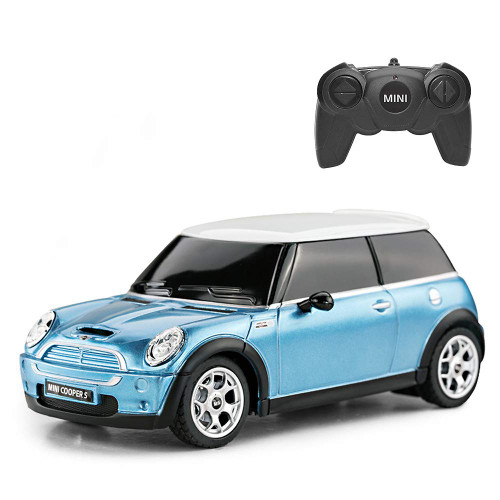 RASTAR 1:24 RC Cars Toy Mini Cooper Car for Kids Mini Cooper S Remote Control Car - Blue RASTAR 1:24 RC Cars Toy Mini Cooper Car for Kids Mini Cooper S Remote Control Car - Blue