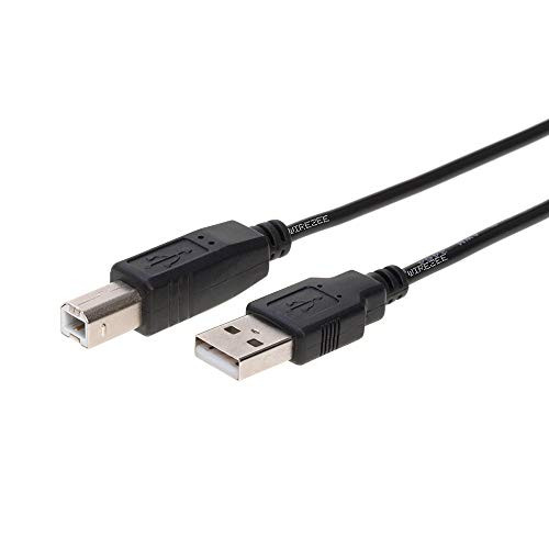 USB 2.0 Cable, Type A Male to B Male - Black 3FT, 6FT, 10FT, 15FT (3FT)