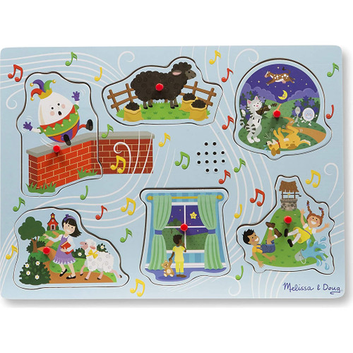 Sing-Along Nursery Rhymes 2: 6-Piece Sound Puzzle Bundled with 1 M&D Scratch Fun Mini-Pad (07375)