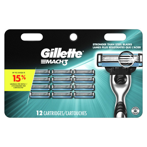 Gillette Mach 3 Razor Refils 12 pack