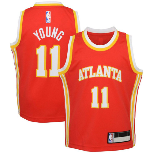 Trae Young Atlanta Hawks NBA Kids 4-7 Red Icon Edition Player Jersey (US, Numeric, 5, 6, Regular)