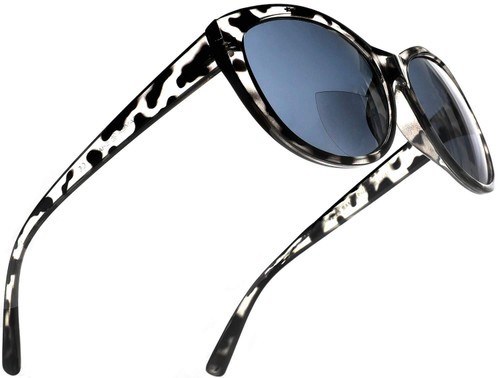 SAMBA SHADES Reader Sunglasses for Women Bifocal for Reading Under the Sun Cateye Glasses Black Tortoise 1.00