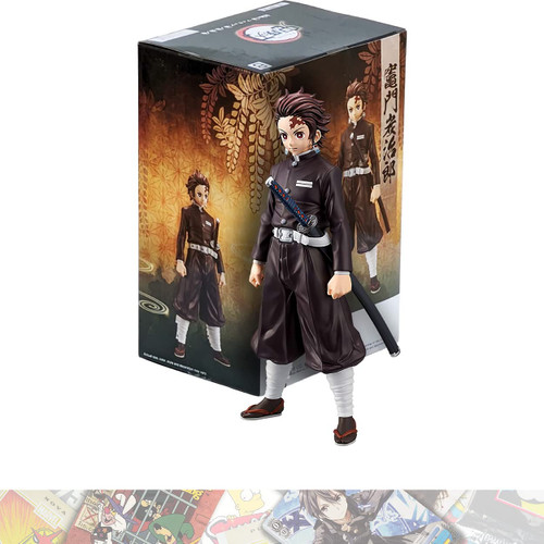 BANPRESTO Tanjiro Kamado: 16cm Kizuna no Sou Statue Figurine Vol.6 Bundled with 1 A.C.G. Compatible Theme Trading Card (19965)