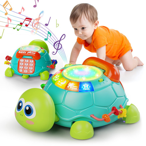 Baby Toys 6 to 12 Months, Tummy Time Toy for 12-18 Months, Musical Turtle Crawling Toys with Light & Sound, Birthday Gift Early Educational Toy for Baby Infant 3-6 7 8 9 10 Months 1 2 Year Old Baby Toys 6 to 12 Months, Tummy Time Toy for 12-18 Months, Musical Turtle Crawling Toys with Light & Sound, Birthday Gift Early Educational Toy for Baby Infant 3-6 7 8 9 10 Months 1 2 Year Old