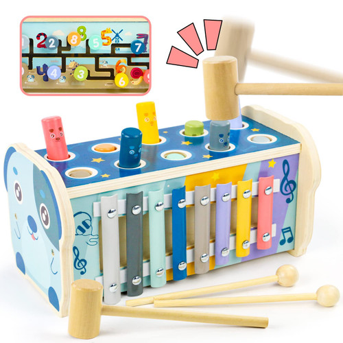 Montessori Toys for 1 Year Old -Baby Xylophone for Toddlers 1-3 Wooden Hammering Pounding Toys for 1 Year Old, Baby Montessori Toys 12 18 Months, for 1 2 Year Old Toddlers Boys Girls Montessori Toys for 1 Year Old -Baby Xylophone for Toddlers 1-3 Wooden Hammering Pounding Toys for 1 Year Old, Baby Montessori Toys 12 18 Months, for 1 2 Year Old Toddlers Boys Girls