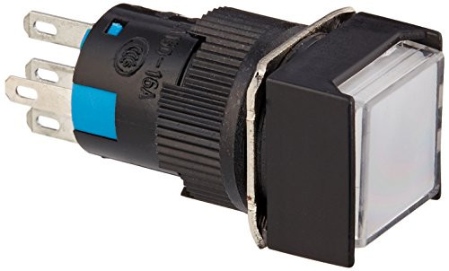 Uxcell DC 12V Light Momentary Rectangle Pushbutton Switch with Connector