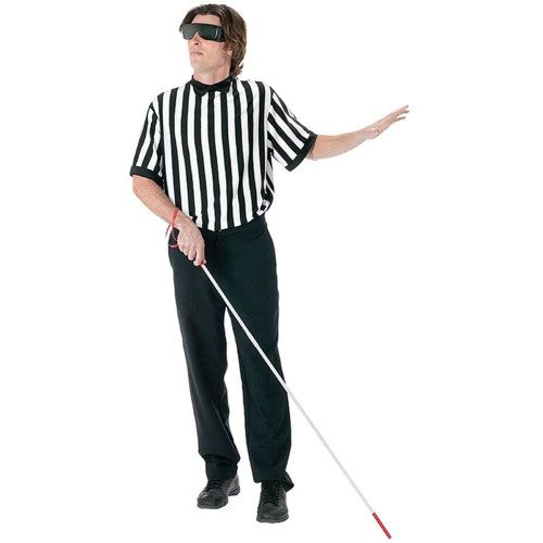 FunWorld Men's Blind Referee Kit, Black, One Size
