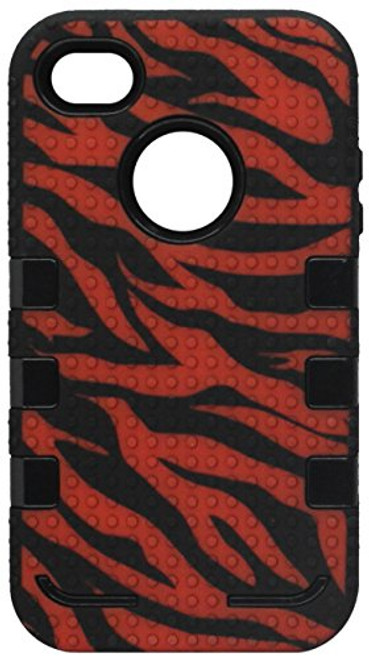 MyBat iPhone 4s/4 TUFF eNUFF Hybrid Phone Protector Cover - Retail Packaging - Red/Black MyBat iPhone 4s/4 TUFF eNUFF Hybrid Phone Protector Cover - Retail Packaging - Red/Black