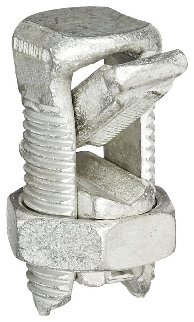 Burndy KSU27 Universal Servit, 1 Str. - 3/0 Str. Copper and Aluminum Run, 8 Sol. - 3/0 Str. Copper and Aluminum Tap, 1.12" Width, 2.34" Length, 1.38" Cross Flat, 500lb Recommended Tightening Torque