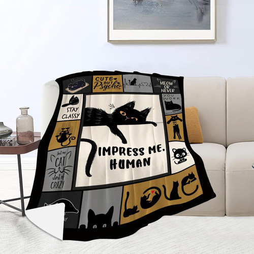 Cat Blanket Black Cat Throw Blankets Cozy Fleece Flannel Blanket Plush Lightweight Blanket Cute Cat Bedding Stuff Cat Gifts for Cat Lovers Kids Girls Boys Teen Women Adults for Couch Sofa Bed 40"X50" Cat Blanket Black Cat Throw Blankets Cozy Fleece Flannel Blanket Plush Lightweight Blanket Cute Cat Bedding Stuff Cat Gifts for Cat Lovers Kids Girls Boys Teen Women Adults for Couch Sofa Bed 40"X50"