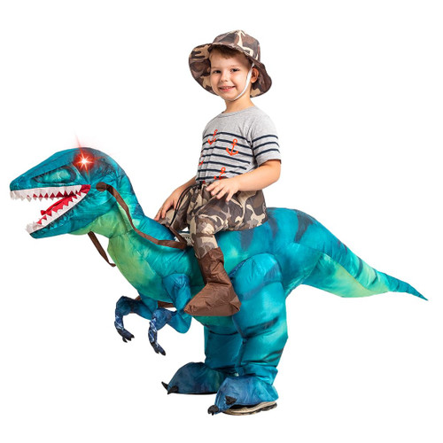 GOOSH Inflatable Dinosaur Costume for Kids Halloween Costumes Boys Girls 48IN Funny Blow up Costume for Halloween Party Cosplay