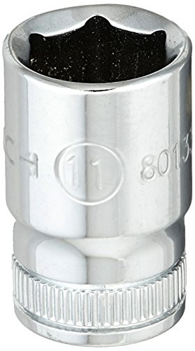 GEARWRENCH 80133 1/4" Drive 6 Point Standard Metric Socket 11mm, Black