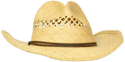 San Diego Hat Company Women's Raffia Cowboy Hat, Natural, One Size