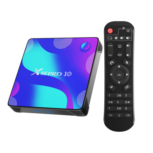 Android TV Box 11.0, X10 Android Box 2GB RAM 16GB ROM RK3318 Quad-Core 64bit with 2.4G/5G Dual WiFi Ethernet, Support H.265/3D/4K HD/BT 4.0 Smart TV Box