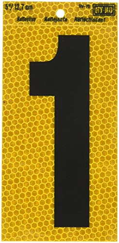 HY-KO PROD CO RV-75/1 5" BLK/YEL 1 Hy-ko Reflective Number, 4-10.99 inches