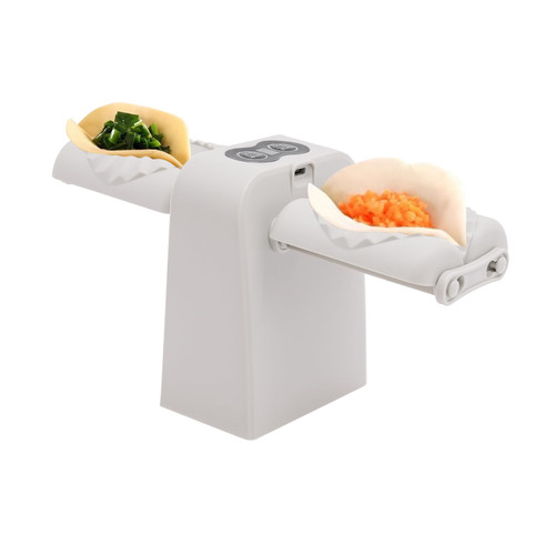 Electric Dumpling Maker Machine, Double Head with Spoon and Brush 2 Modes Household Quick Dumpling Maker Press, Automatic Dumpling Maker Machine Kitchen Gadgets