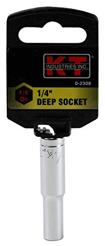 K-T Industries 0-2308 6-Point Deep Socket Drive, 1/4"