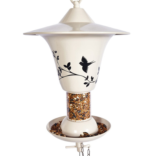 Bird Feeder, Vivace Hanging Bird Feeder with Drop-Down Tech, Easy to Fill Metal Bird Feeders for Outdoors Hanging, 3.5lb Seed Capacity Bird Seed Feeder Wild Bird Feeder for Outside Bird Feed, Beige Bird Feeder, Vivace Hanging Bird Feeder with Drop-Down Tech, Easy to Fill Metal Bird Feeders for Outdoors Hanging, 3.5lb Seed Capacity Bird Seed Feeder Wild Bird Feeder for Outside Bird Feed, Beige
