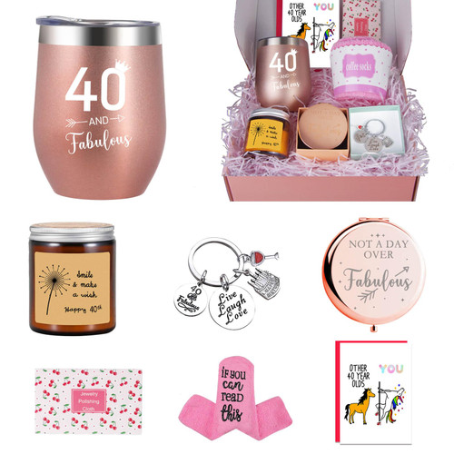 40th Birthday Gifts for Women, 40 and Fabulous Gift Basket for mom, Friend, Sister, Wife, Aunt, 40th Birthday For Women| 1983 Birthday Gifts for 40 Year Old Woman Funny Gift Ideas 40th Birthday Gifts for Women, 40 and Fabulous Gift Basket for mom, Friend, Sister, Wife, Aunt, 40th Birthday For Women| 1983 Birthday Gifts for 40 Year Old Woman Funny Gift Ideas