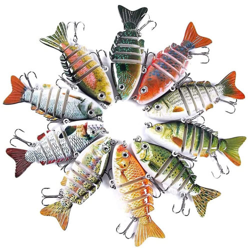10pcs Fishing Lures for Bass Trout 4" Multi Jointed Swimbaits Slow Sinking Bionic Swimming Lures Bass Freshwater Saltwater Bass Fishing Lures Kit Lifelike (style2) 10pcs Fishing Lures for Bass Trout 4" Multi Jointed Swimbaits Slow Sinking Bionic Swimming Lures Bass Freshwater Saltwater Bass Fishing Lures Kit Lifelike (style2)
