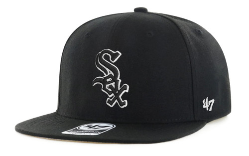 '47 Chicago White Sox No Shot Captain Adjustable Snapback Black Hat One Size