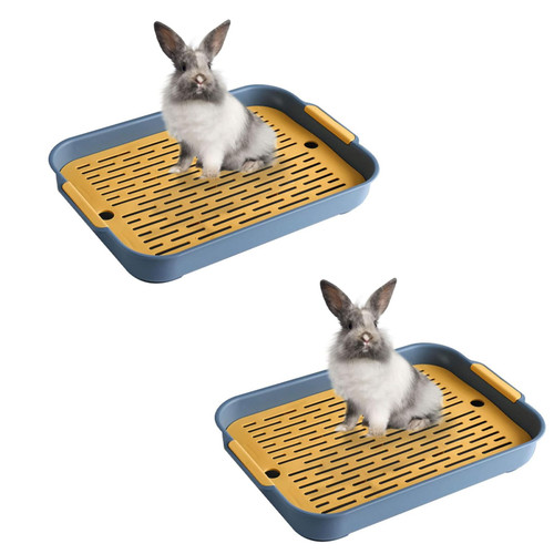 kathson 2 PCS Rabbit Litter Box Guinea Pig Training Litter Box Pet Toilet Potty Tray Small Animals Small Corner Litter Pan for Bunny Hamster Ferret Chinchilla Hedgehog?Navy? kathson 2 PCS Rabbit Litter Box Guinea Pig Training Litter Box Pet Toilet Potty Tray Small Animals Small Corner Litter Pan for Bunny Hamster Ferret Chinchilla Hedgehog?Navy?