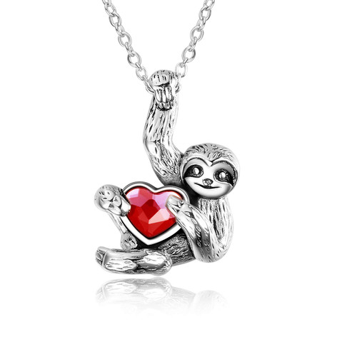 YFN Sloth Gifts Sterling Silver Sloth Heart Necklace Cute Animal Pendant Jewelry for Women Men Jewelry Gifts YFN Sloth Gifts Sterling Silver Sloth Heart Necklace Cute Animal Pendant Jewelry for Women Men Jewelry Gifts