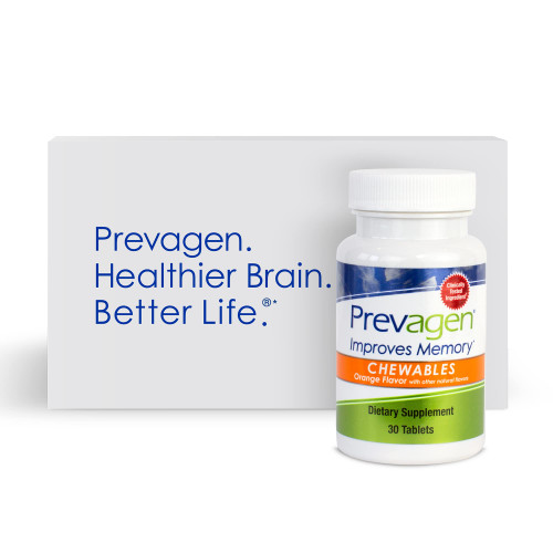 Prevagen Improves Memory - Regular Strength 10mg, 30 Chewables|Orange-1 Pack| with Apoaequorin & Vitamin D with Attractive and Stackable Storage Box|Brain Supplement for Better Brain Health