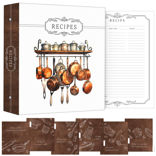 8.5x11 3 Ring Binder, Recipe Book to Write in Your own Recipes, Family Recipe Binder | Recipe Binder with Plastic Sleeves Full Page and Recipe Cards for Cooking Gifts 8.5x11 3 Ring Binder, Recipe Book to Write in Your own Recipes, Family Recipe Binder | Recipe Binder with Plastic Sleeves Full Page and Recipe Cards for Cooking Gifts