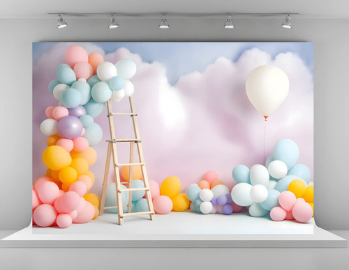 Kate 7x5ft Sweet Birthday Party Backdrops for Photography Colorful Balloons Background White Clouds Ladder Backgrounds Children Birthday Party Cake Smash Studio Backdrop Kate 7x5ft Sweet Birthday Party Backdrops for Photography Colorful Balloons Background White Clouds Ladder Backgrounds Children Birthday Party Cake Smash Studio Backdrop