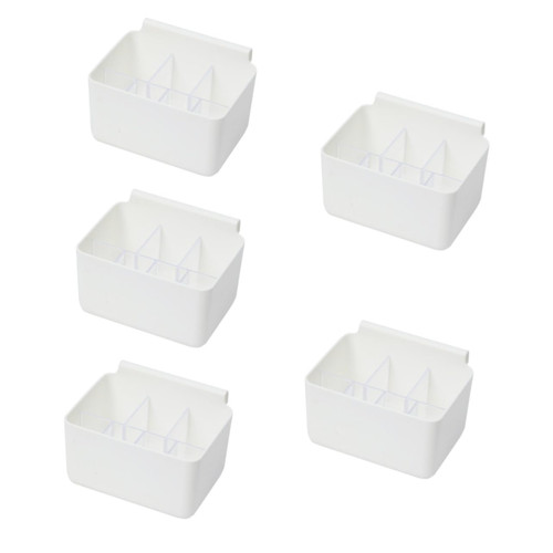 BESTOYARD 5pcs Box Storage Box refrigerator organizer bins cabinet organizer hanging fridge organizer fridge side storage bins mini+fridge fridge slide door organizer white food freezer pp