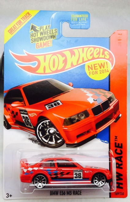 2014 Hot Wheels Hw Race 169/250 - BMW E36 M3 Race - Red