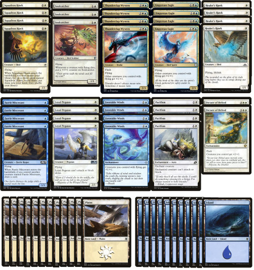 Elite Flying Deck - Blue White - Bird - Modern Legal - Custom Built - Magic The Gathering - MTG - 60 Card!