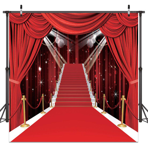 CYLYH 8x8ft Hollywood Party Decorations Backdrops Red Carpet Vinyl Photography Backdrop Baby Shower Birthday Party Photo Background Studio Prop D105