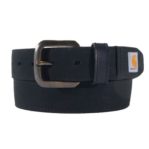 Carhartt Women's Casual Rugged Belts, Available in Multiple Styles, Colors & Sizes, Canvas Duck (Black), Large