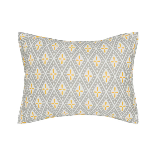 carol & frank Liam Ochre Standard Sham Standard Sham Gray