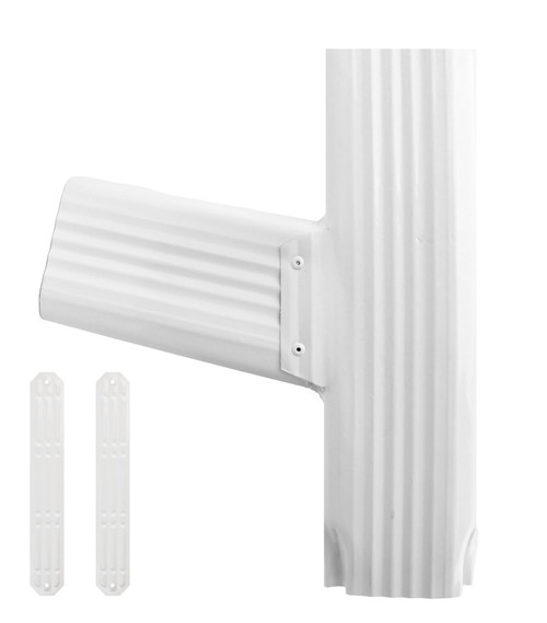 Downspout Gutter Y Connector rain gutter downspout extensions (3x4 Standard Left(Set of 3))