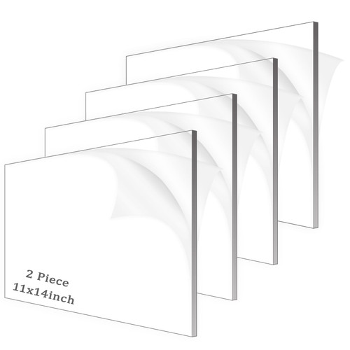 Clear Acrylic Sheet Plexiglass,1/4" Thick (6mm) Acrylic Glass Sheet,Plexiglass Sheet for Craft Projects,Signs,Painting,Windows Replacement (4 Piece 11''x 14'')