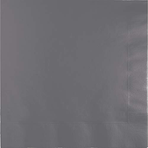Creative Converting 339640 DINNER NAPKINS 3PLY 1/4FLD, 8 in x 8 in, 25 ct, Gray