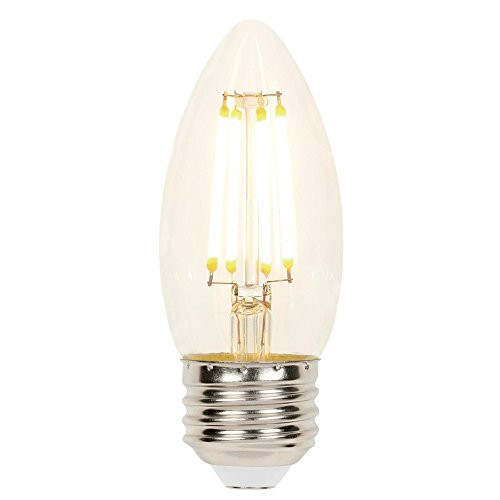 Westinghouse Lighting 5115000 40-Watt Equivalent B11 Dimmable Clear Filament Medium Base LED Light Bulb,