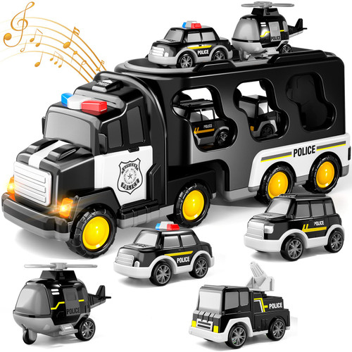 Doloowee Police Truck Toys Toddlers 3 4 5 6 Years Old, 5 in 1 Truck Friction Power Toy Car Christmas Birthday Gifts for Boys & Girls 3-5 Doloowee Police Truck Toys Toddlers 3 4 5 6 Years Old, 5 in 1 Truck Friction Power Toy Car Christmas Birthday Gifts for Boys & Girls 3-5